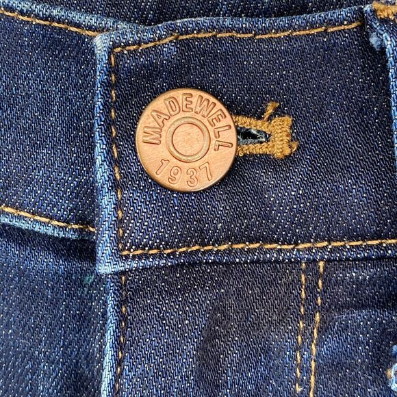 MADEWELL Jeans Womens 27 Skinny Skinny Ankle Frayed Dark Washed Denim Blue - Picture 5 of 15